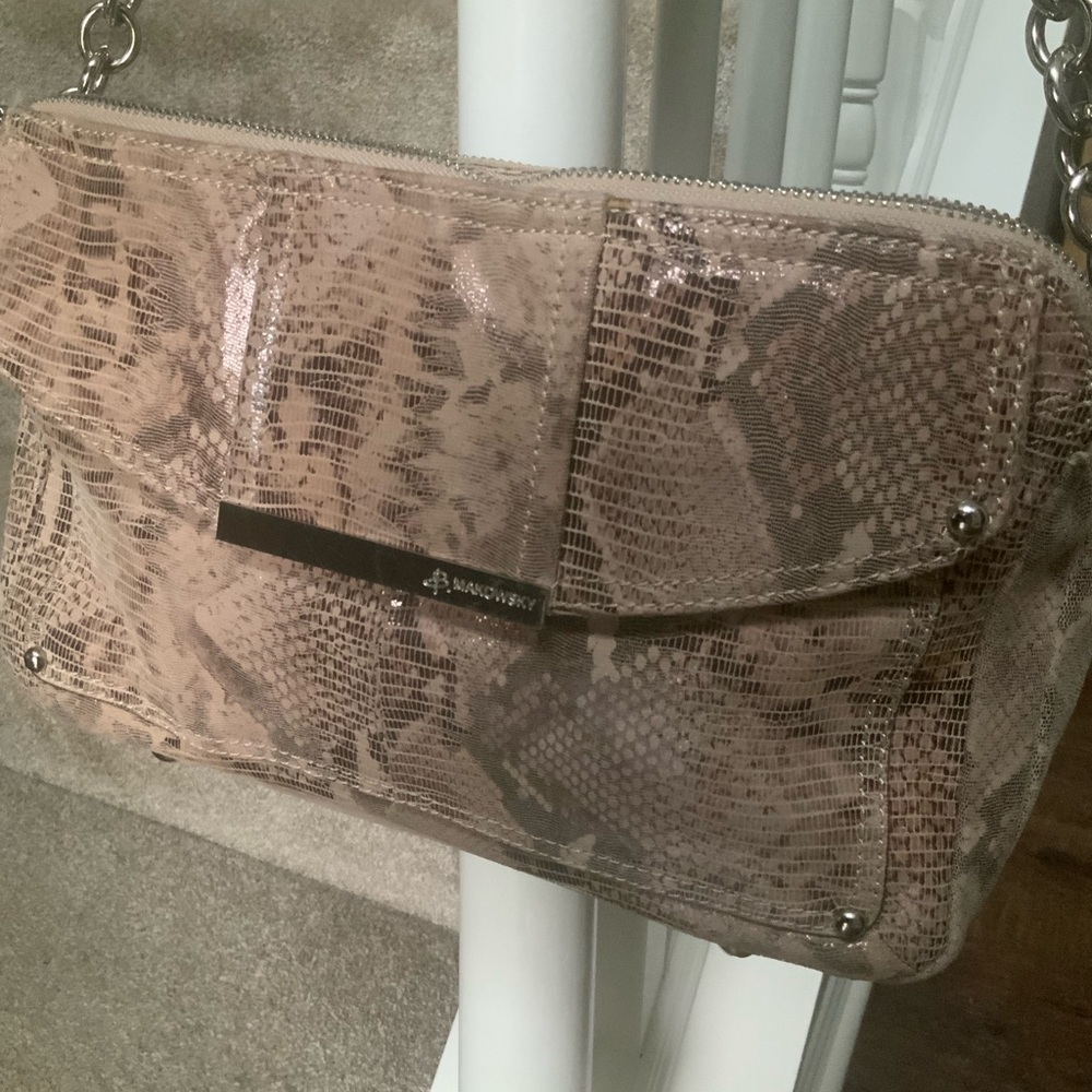 B. MAKOSWKY Snake Skin Shoulder Bag - Picture 7 of 9